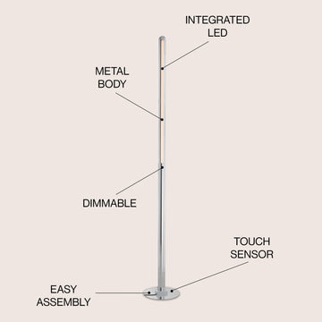 Roxanna 68" Integrated LED Metal Floor Lamp - JONATHAN Y